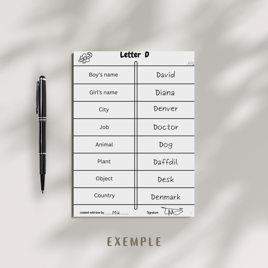 Ultimate A-Z Scattergories Game-MiniCraftHouse