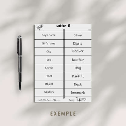 Ultimate A-Z Scattergories Game-MiniCraftHouse