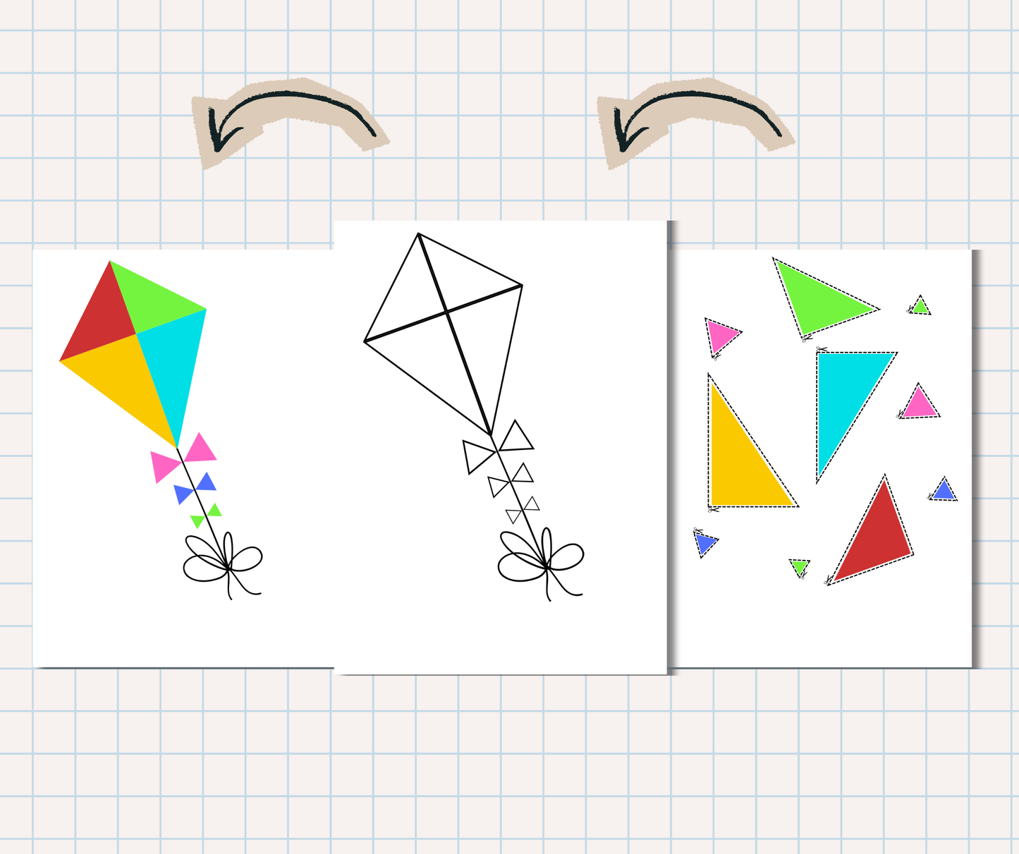 Montessori Cut and Glue Preschool printables-MiniCraftHouses