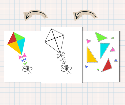 Montessori Cut and Glue Preschool printables-MiniCraftHouses