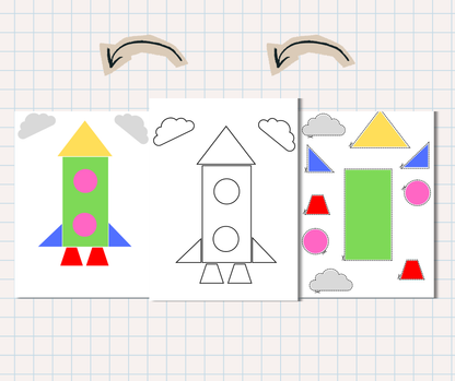 Montessori Cut and Glue Preschool printables-MiniCraftHouses