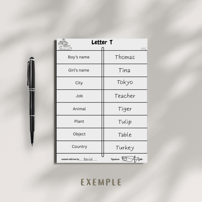 Ultimate A-Z Scattergories Game-MiniCraftHouse