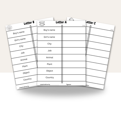 Ultimate A-Z Scattergories Game-MiniCraftHouse