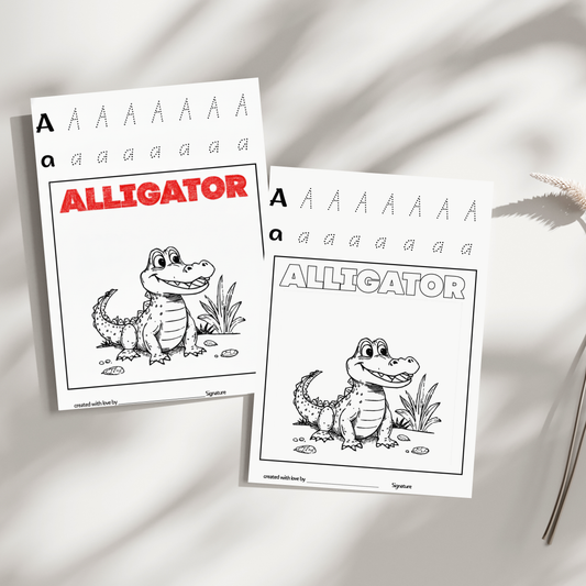 Baby’s First ABC Safari Coloring Book-MiniCraftHouse