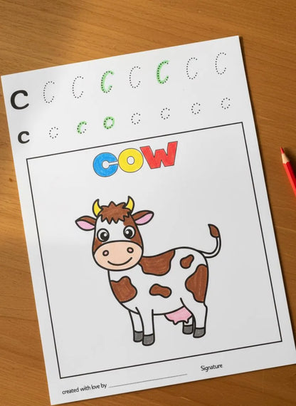 Baby’s First ABC Safari Coloring Book-MiniCraftHouse